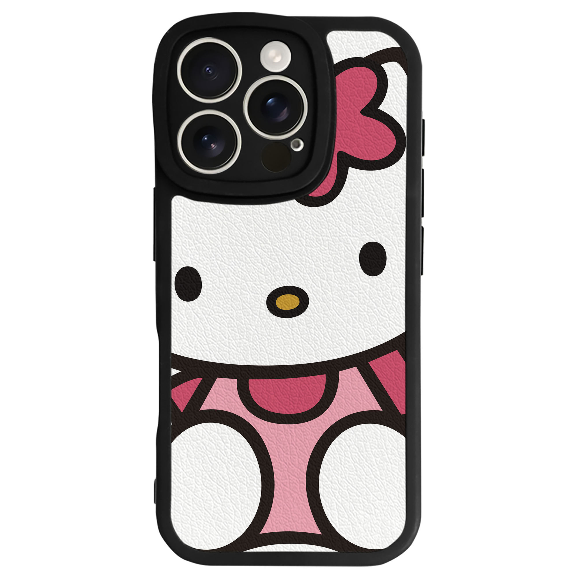 （画像用） Hello Kitty ハローキティ 【iPhone 16シリーズ対応】シリコンスマホケース（レザー調） 材質：シリコン